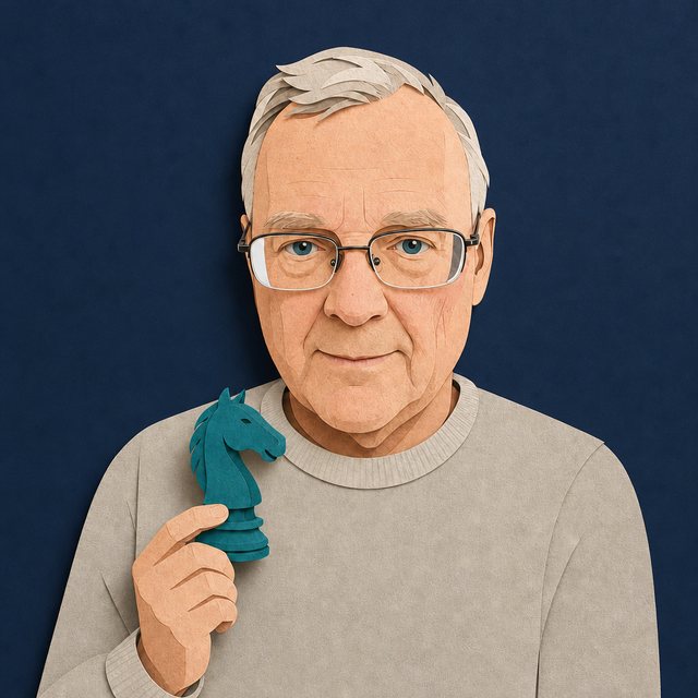 Paper portrait of Johan