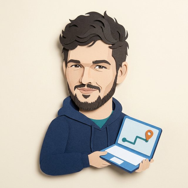 Papieren portret van Mario van Rooij