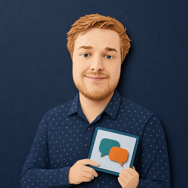 Paper portrait of Merlijn