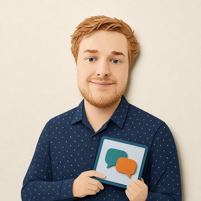 Paper portrait of Merlijn